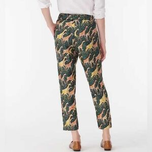 100% Silk J CREW COLLECTION SAFARI PANTS GIRAFFE 8 M Resort